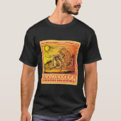 海ENCINITASカリフォルニアのサーフィンによるカーディフ Tシャツ (正面)