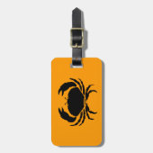海Glow_Black on Orange Cabs_パーソナライズされた ラゲッジタグ (正面縦)
