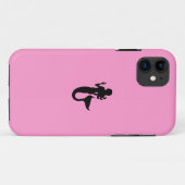海Glow_Black-on-Pinkマーメイド Case-Mate iPhoneケース (裏面(横))