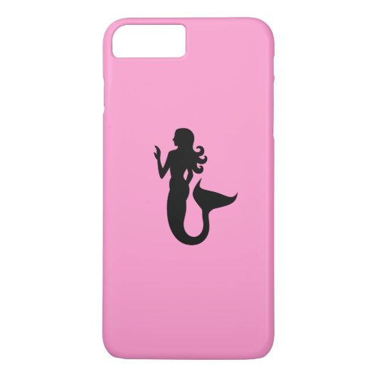 海Glow_Black-on-Pink_魅力的 Mermaid Case-Mate iPhoneケース (裏面)