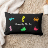 海Glow_themed_航海のaquariumスタイル ランバークッション (ブランケット)