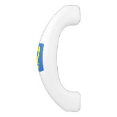 海Glow_Yellow on Blue Seahorse セラミックキャビネット取っ手 (側面)