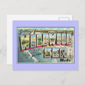 海NJによるワイルドウッドからのヴィンテージの挨拶 ポストカード (正面/裏面)