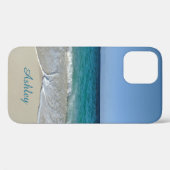 海V2上の青カリブのいビーチ波 Case-Mate iPhoneケース (裏面 (横))