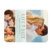 海Vibesビーチ結婚式Save The Date Magnet マグネット (横)