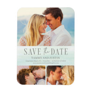 海Vibesビーチ結婚式Save The Date Magnet マグネット