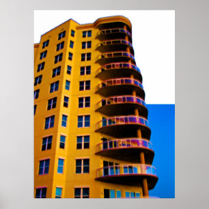 海Vistas Corner Units Architectureフォトアート3 ポスター