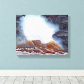 海Waveキャンバス印刷 キャンバスプリント (インサイチュ (ウッドフロア))