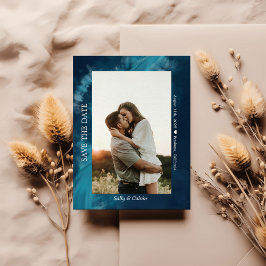 海Wave Photo日付を保存するカスタム写真 ポストカード