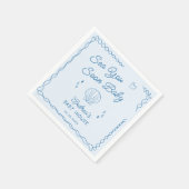 海You Hand Drawn海シーシェル赤ちゃんシャワー スタンダードカクテルナプキン (角)