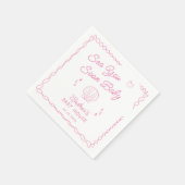 海You Hand Drawn海シーシェル赤ちゃんシャワー スタンダードカクテルナプキン (角)