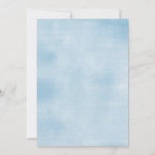 海You Soon Baby Blue Coastal Baby Shower 招待状 (裏面)