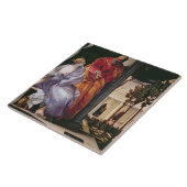 浸るBathsheba c.1575 (キャンバスの油) タイル (側面)