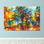 浸水し絵を描た地域の木々 キャンバスプリント (インサイチュ (ウッドフロア))