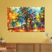 浸水し絵を描た地域の木々 キャンバスプリント (インサイチュ (リビング))