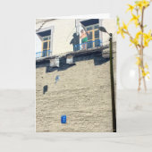 消えた魚釣りの謝罪グリーティングカード カード (黄色い花)