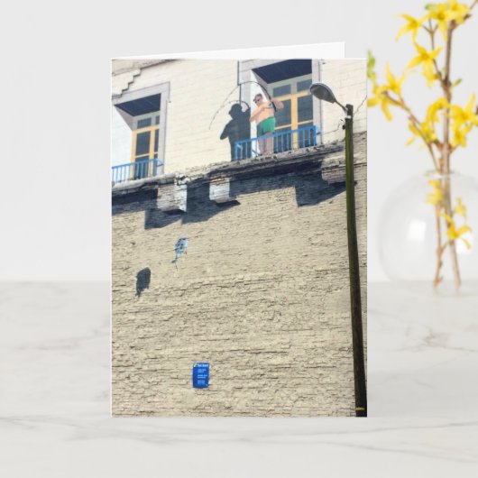 消えた魚釣りの謝罪グリーティングカード カード (黄色い花)