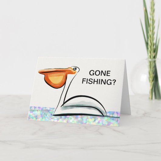 消えた魚釣り最高の-あなたの退職の幸運の カード (正面)