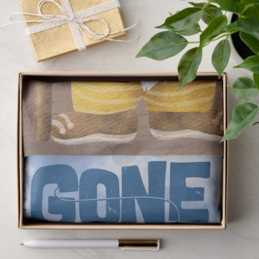 消えた魚釣り格言の切り離し 薄葉紙 (ギフト)