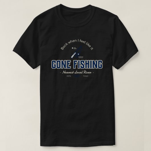 消えた魚釣り、感じ戻った時のTシャツ Tシャツ (デザイン正面)