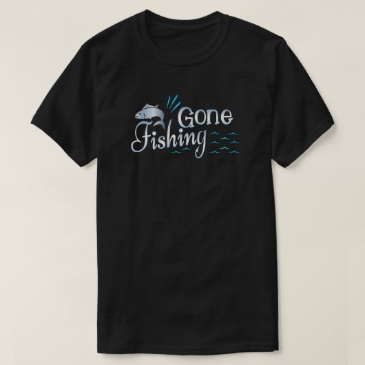 消えた魚釣りTシャツ Tシャツ (デザイン正面)