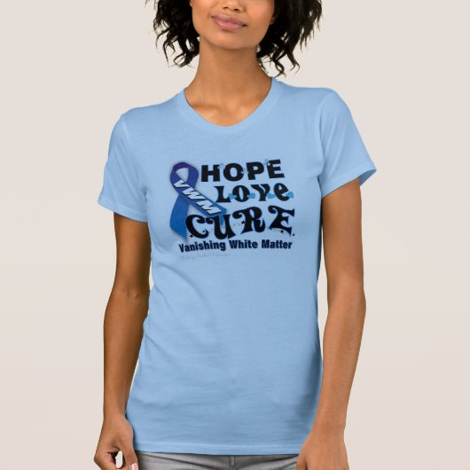 消えていく白い問題の認識度 Tシャツ (正面)