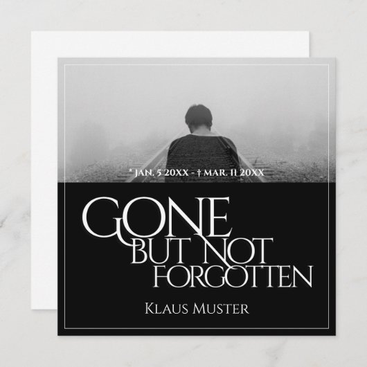 消えてない忘れ – 暗色 (正面/裏面)