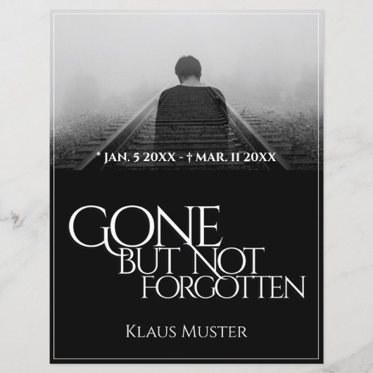 消えてない忘れ – 暗色 (正面)