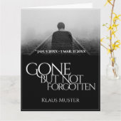 消えてない忘れ – 暗色 カード (黄色い花)