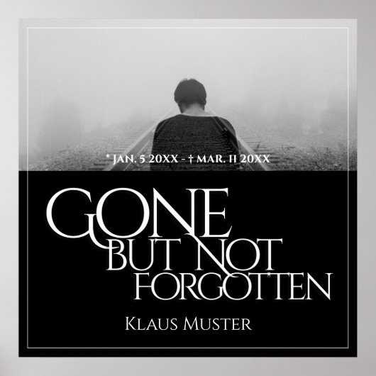 消えてない忘れ – 暗色 ポスター (正面)