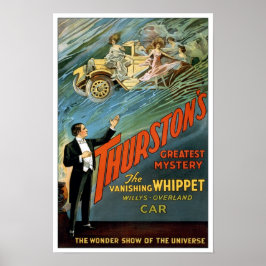 消える自動車、1925年。ヴィンテージ・マジシャン ポスター