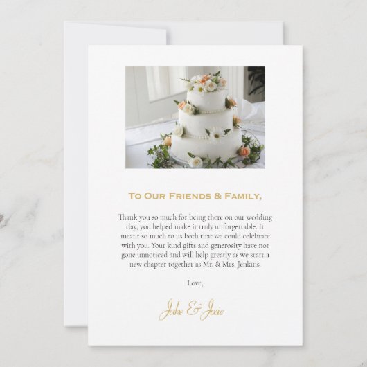 消え結婚た写真のサンキューカード サンキューカード (裏面)