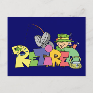 消え退職したた魚釣り ポストカード