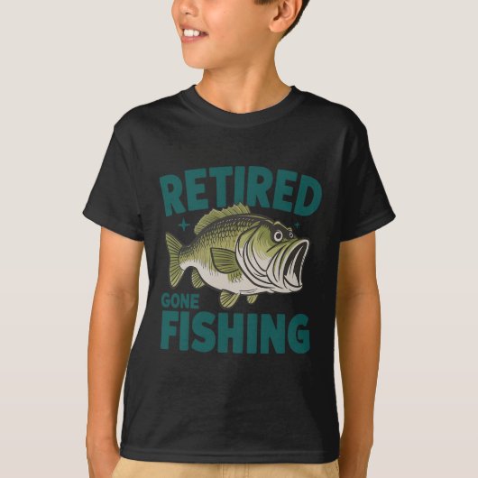消おもしろい退職した去魚釣りシャツリタイアBパパ Tシャツ (正面)