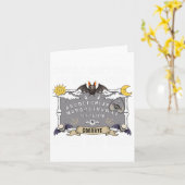 消しゴムの怠惰なハロウィンおもしろいの衣装を装う カード (黄色い花)