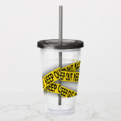 消保留は警察テー遠くにプ3dを横断しない アクリルタンブラー (右)