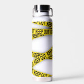 消保留は警察テー遠くにプ3dを横断しない ウォーターボトル (背面)