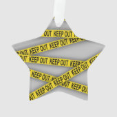 消保留は警察テー遠くにプ3dを横断しない オーナメント (裏面)