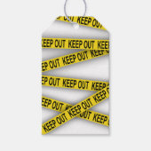 消保留は警察テー遠くにプ3dを横断しない ギフトタグ (正面)