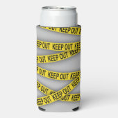 消保留は警察テー遠くにプ3dを横断しない スリム缶クーラー (Seltzer裏面)