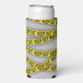 消保留は警察テー遠くにプ3dを横断しない スリム缶クーラー (Seltzer正面)