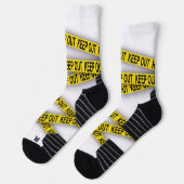 消保留は警察テー遠くにプ3dを横断しない ソックス (左)