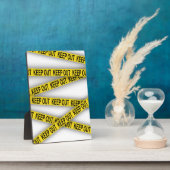 消保留は警察テー遠くにプ3dを横断しない フォトプラーク (側面)