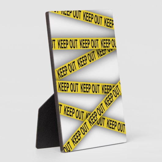 消保留は警察テー遠くにプ3dを横断しない フォトプラーク (側面)