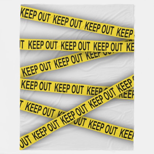 消保留は警察テー遠くにプ3dを横断しない フリースブランケット (正面)