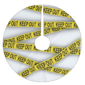 消保留は警察テー遠くにプ3dを横断しない ブラッシュドポリエステルツリースカート (正面)