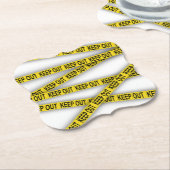 消保留は警察テー遠くにプ3dを横断しない ペーパーコースター (アングル)