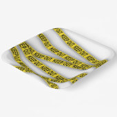 消保留は警察テー遠くにプ3dを横断しない ペーパープレート (傾斜あり)