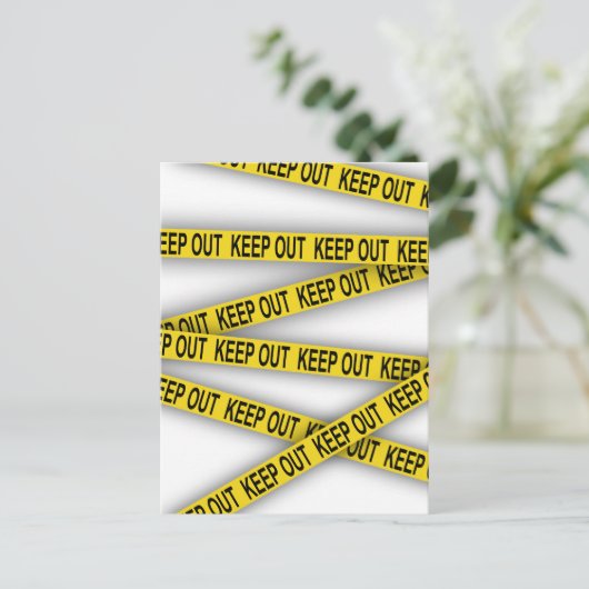 消保留は警察テー遠くにプ3dを横断しない ポストカード (スタンド正面)