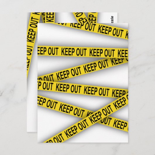 消保留は警察テー遠くにプ3dを横断しない ポストカード (正面/裏面)